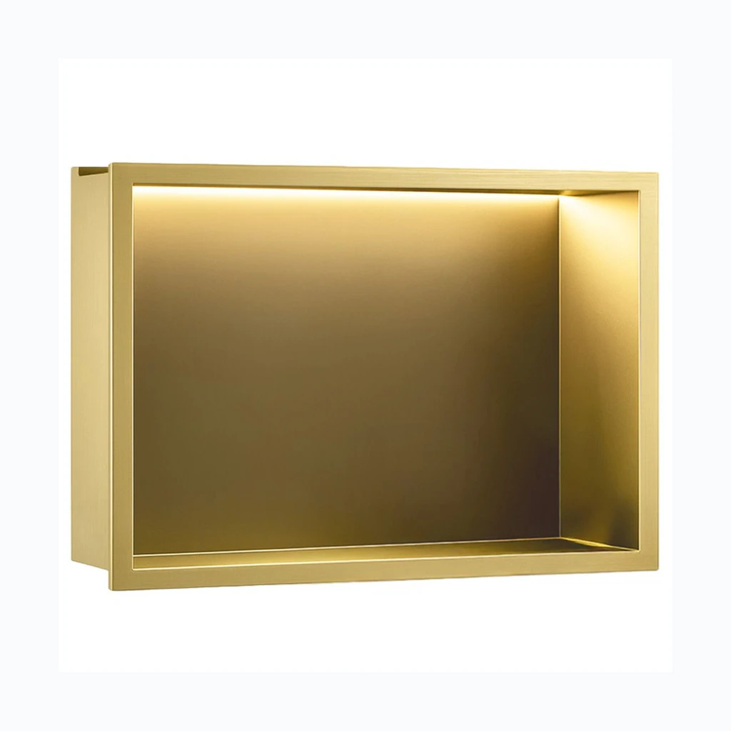 SISSEEHITATAV VANNITOA Полка LED 30x45 шлифованное золото (REA-08545)
