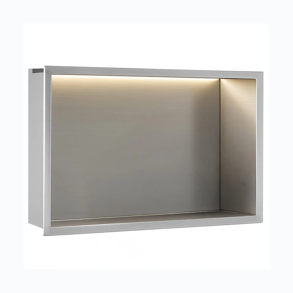 SISSEEHITATAV VANNITOA Полка LED 30x45 steel brush (REA-08547)