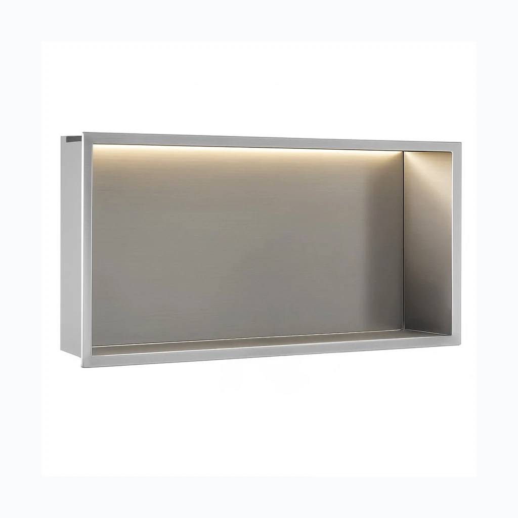 SISSEEHITATAV VANNITOA Полка LED 30x60 steel brush (REA-08544)