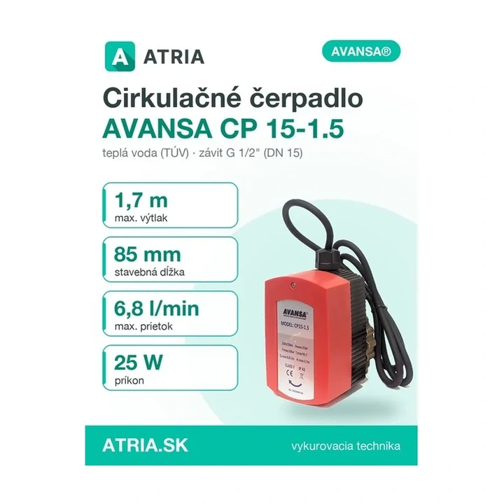 Sooja tarbevee ringluspump Avansa CP 15-1.5 (AVANSA CP 15-1.5)