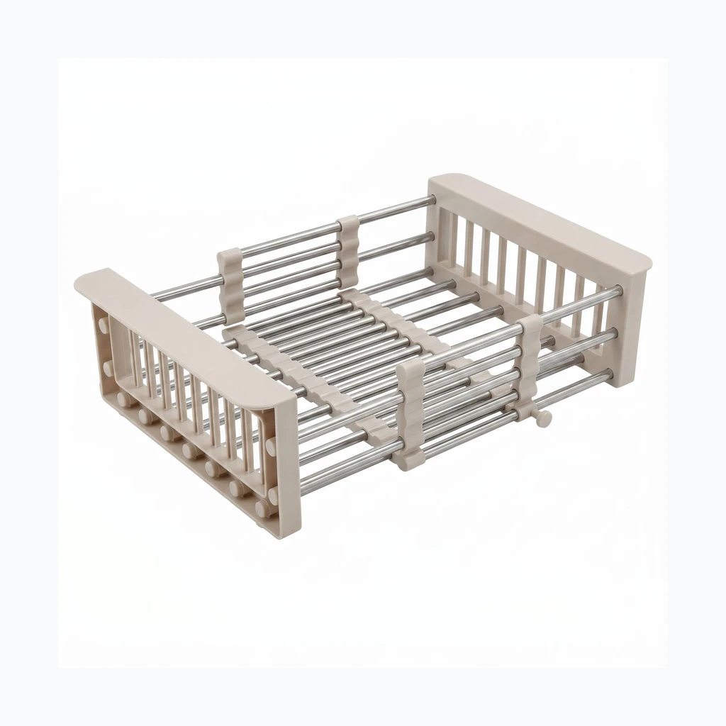 Teleskoopiline nõudekuivatusrest valamule REA P14487B Beige (HOM-09975)