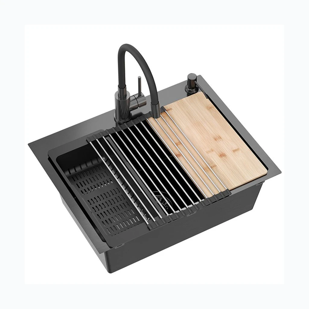 Terasest valamu LUKE 110 WORKSTATION Black (ZLE-09011)