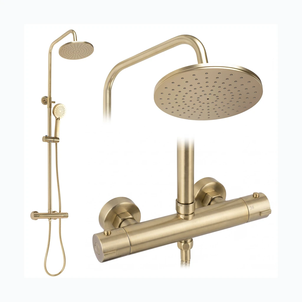 TERMOSTADIGA DUŠIKOMPLEKT Rea PAROT Harjatud Gold (REA-P2323)
