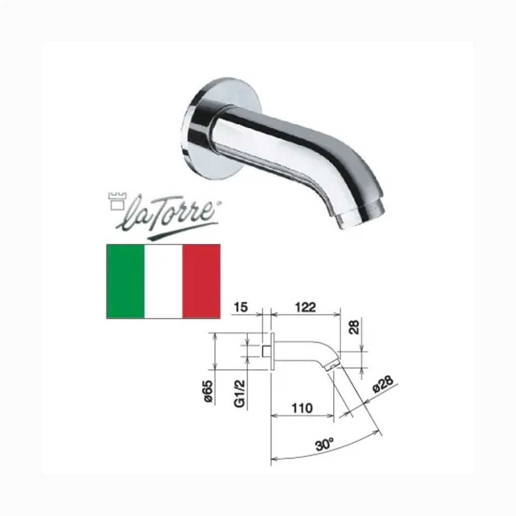 Tila seinalt 12.5cm kroom 12244/sh C, TECH (0510042)