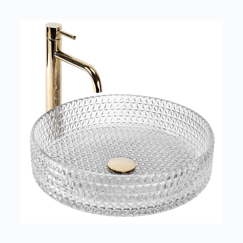 Umywalka nablatowa Rea Cristal Transparent 39 (REA-U8881)