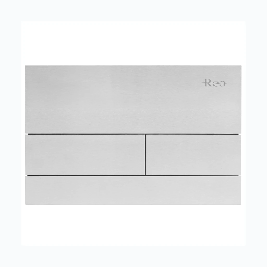 Vajutusnupp WC-eelse seinakomplekti jaoks K011A-Q ja Slim024N Rea T Brush Steel (REA-E0057)
