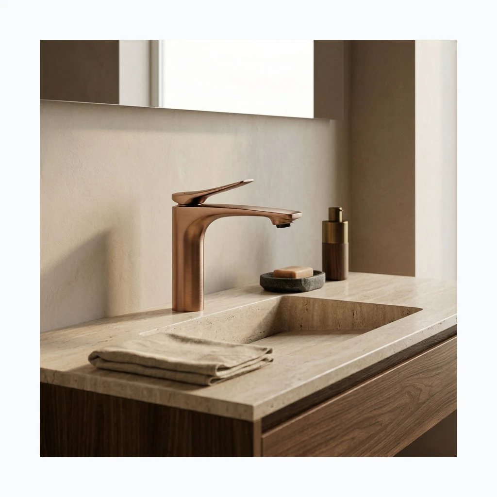 Смеситель для раковины PREMIUM Rea Vision Copper Brush Low (REA-B6343)