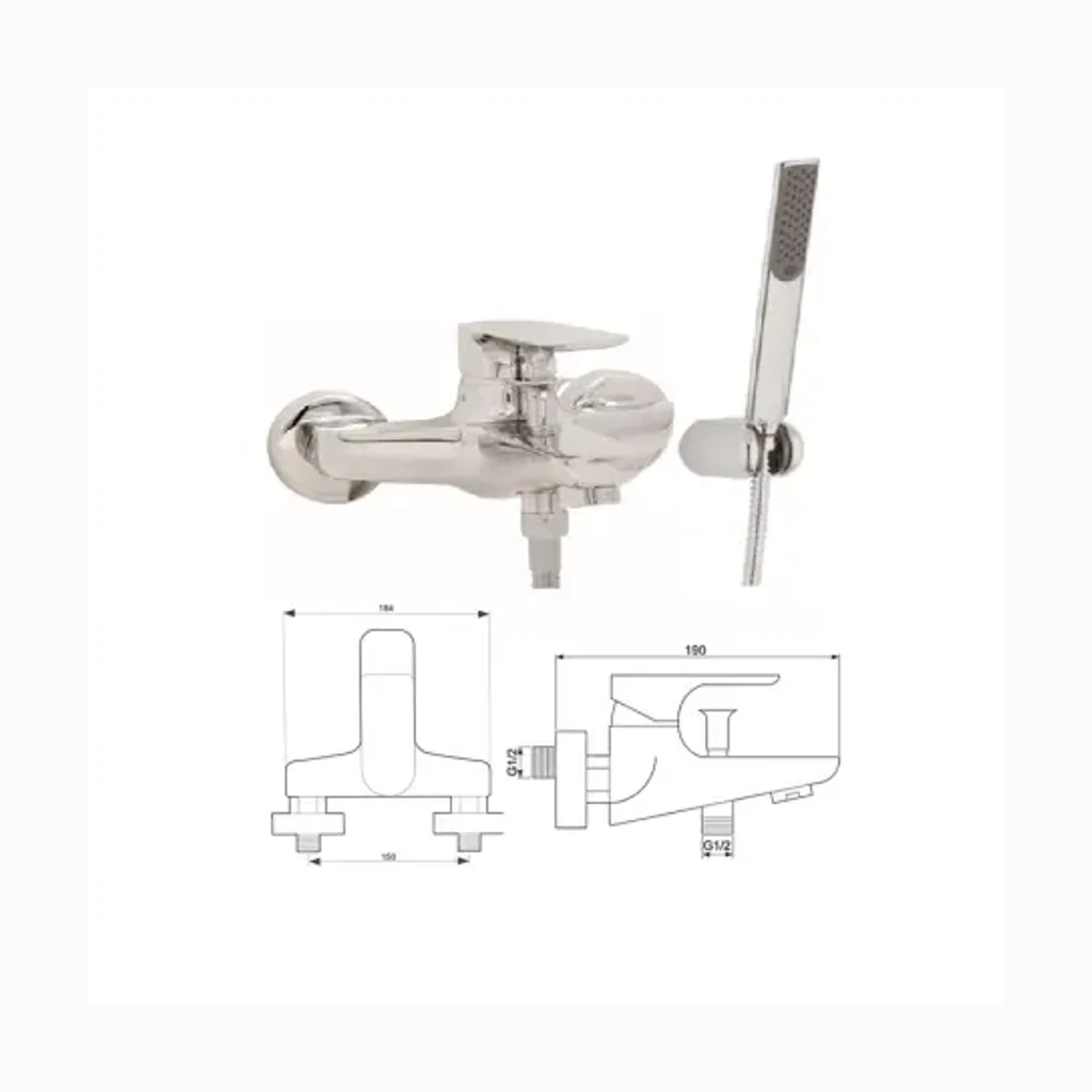 Смеситель для ванны с комплектом MG-2321, SALACA (7102105)