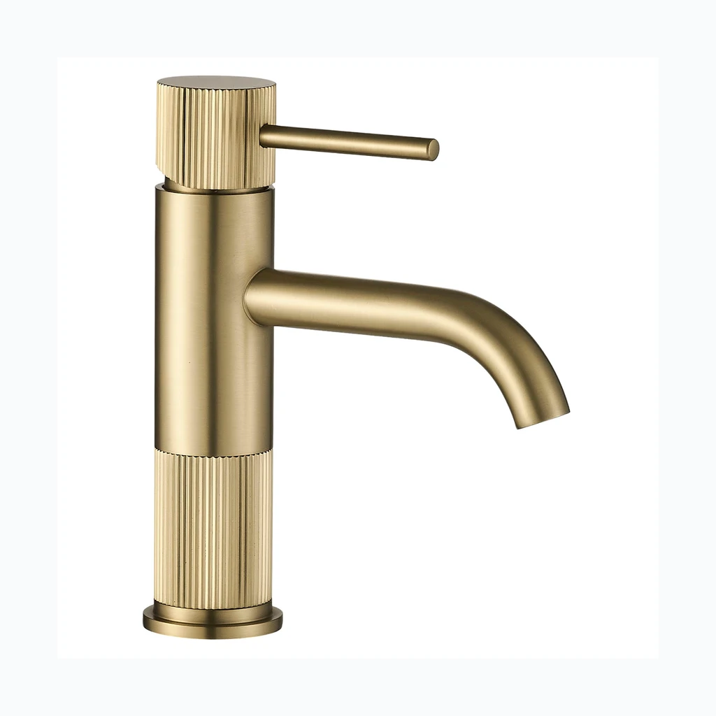 Vannitoa смеситель Rea Lungo Stripe шлифованное золото Low (REA-B8050)