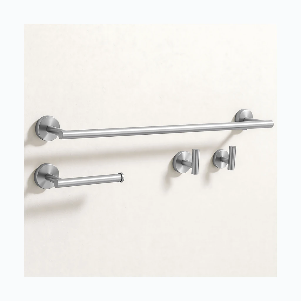 Vannitoa tarvikute komplekt Ari Brush Nickel 4 osa (REA-06600)