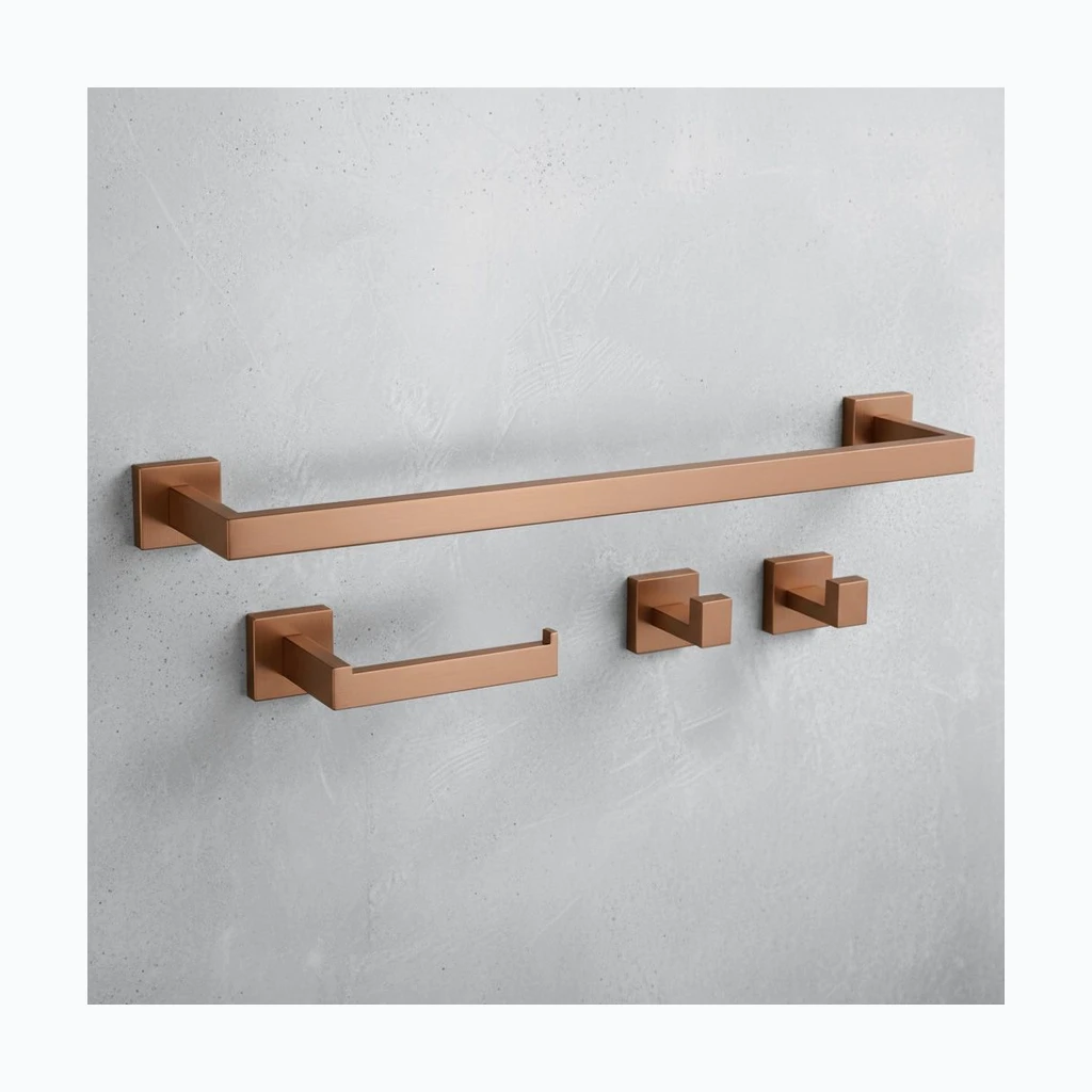 Vannitoa tarvikute komplekt Rio Brush Copper 4 osa (REA-05012)