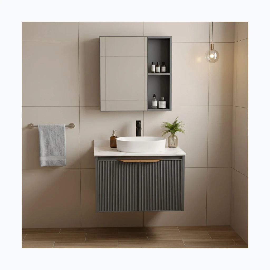 Vannitoamööbli komplekt tööpinnaga Marti 60cm Grey (REA-M0031)
