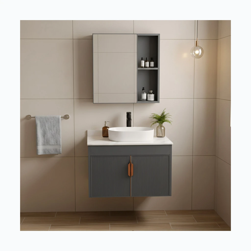 Vannitoamööbli komplekt tööpinnaga Modo 60cm Grey (REA-M0097)