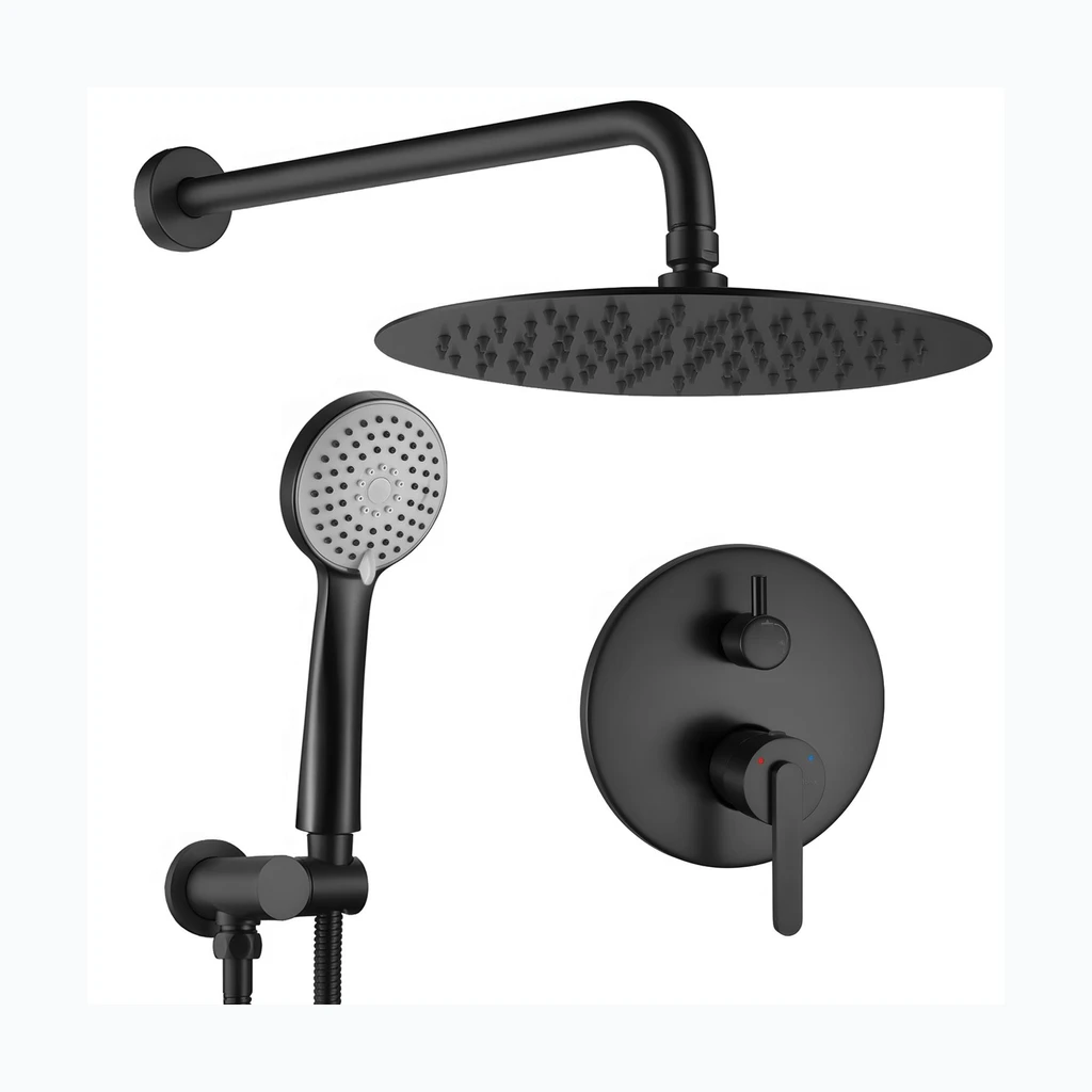 Varjatud dušikomplekt Rea Ontario Black + BOX (REA-P5501)