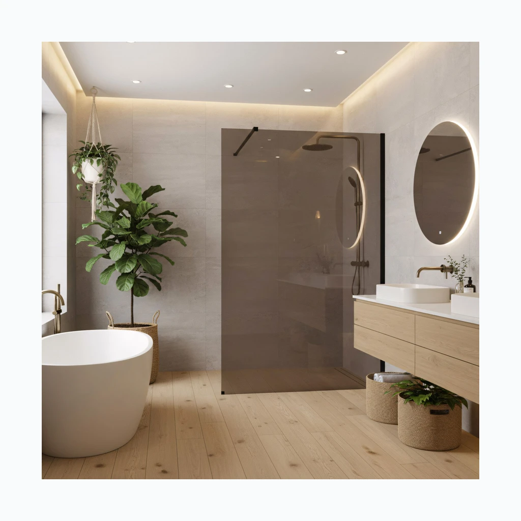 Душевая перегородка Walk-In Rea Flexi Brown / чёрный 120 (KPL-K99170)