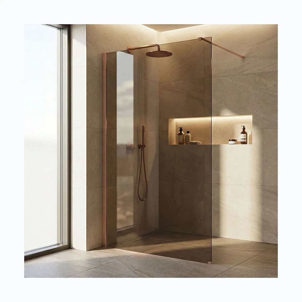 Душевая перегородка Walk-In Rea Flexi Brown / шлифованная медь 110 (KPL-K99371)