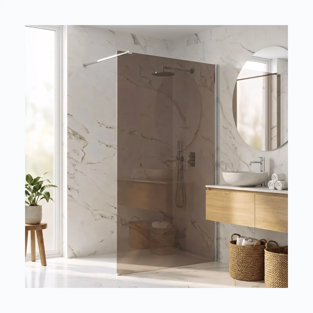 Walk-in dušisein Rea Flexi Brown / Chrome 120 (KPL-K99070)