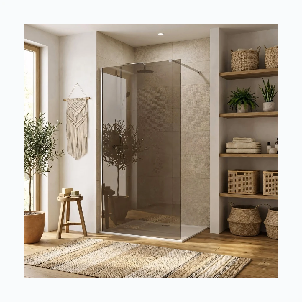 Walk-in dušisein Rea Flexi Brown / Chrome 90 (KPL-K99073)
