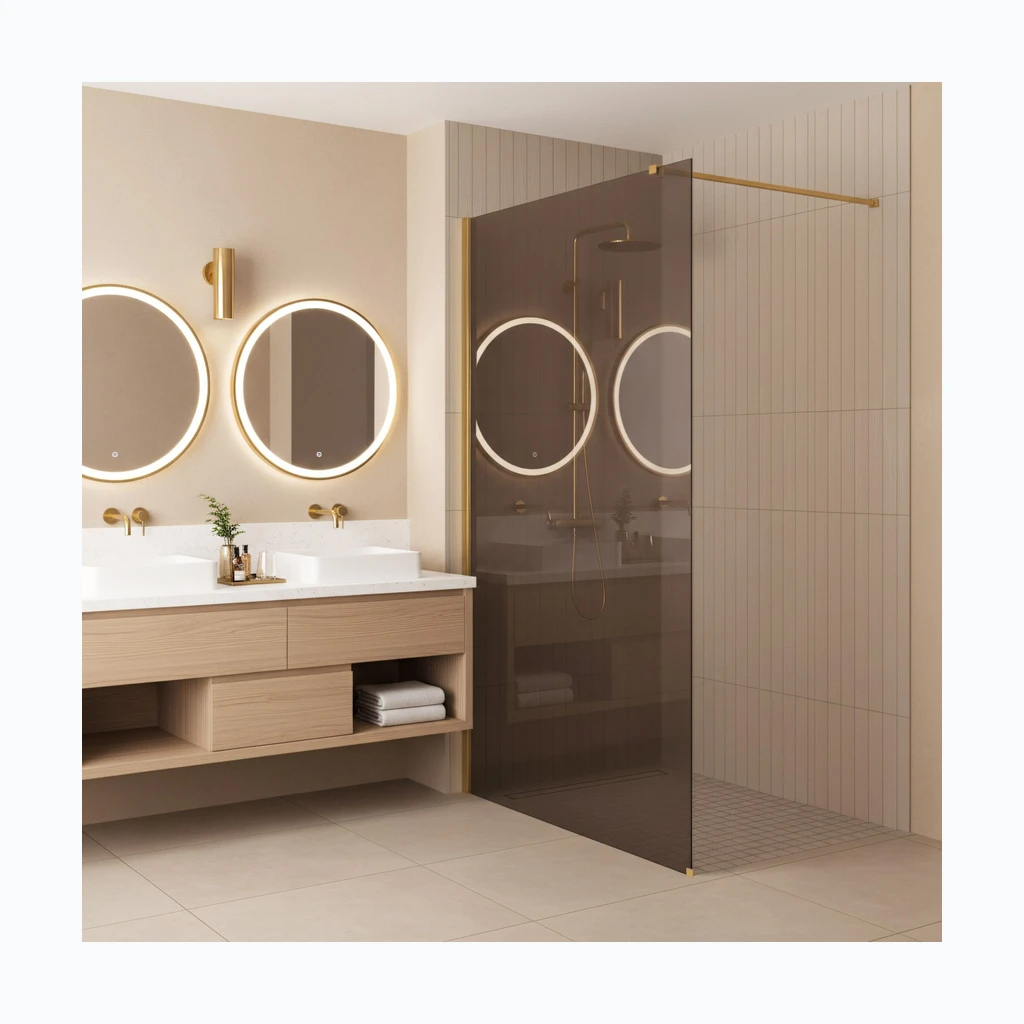 Walk-in dušisein Rea Flexi Brown / Gold 120 (KPL-K99870)