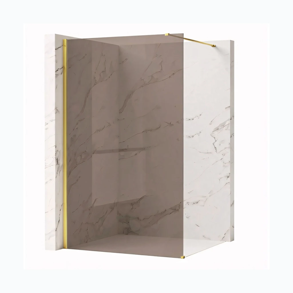 Walk-in dušisein Rea Flexi Brown / Gold 130 (KPL-K99689)