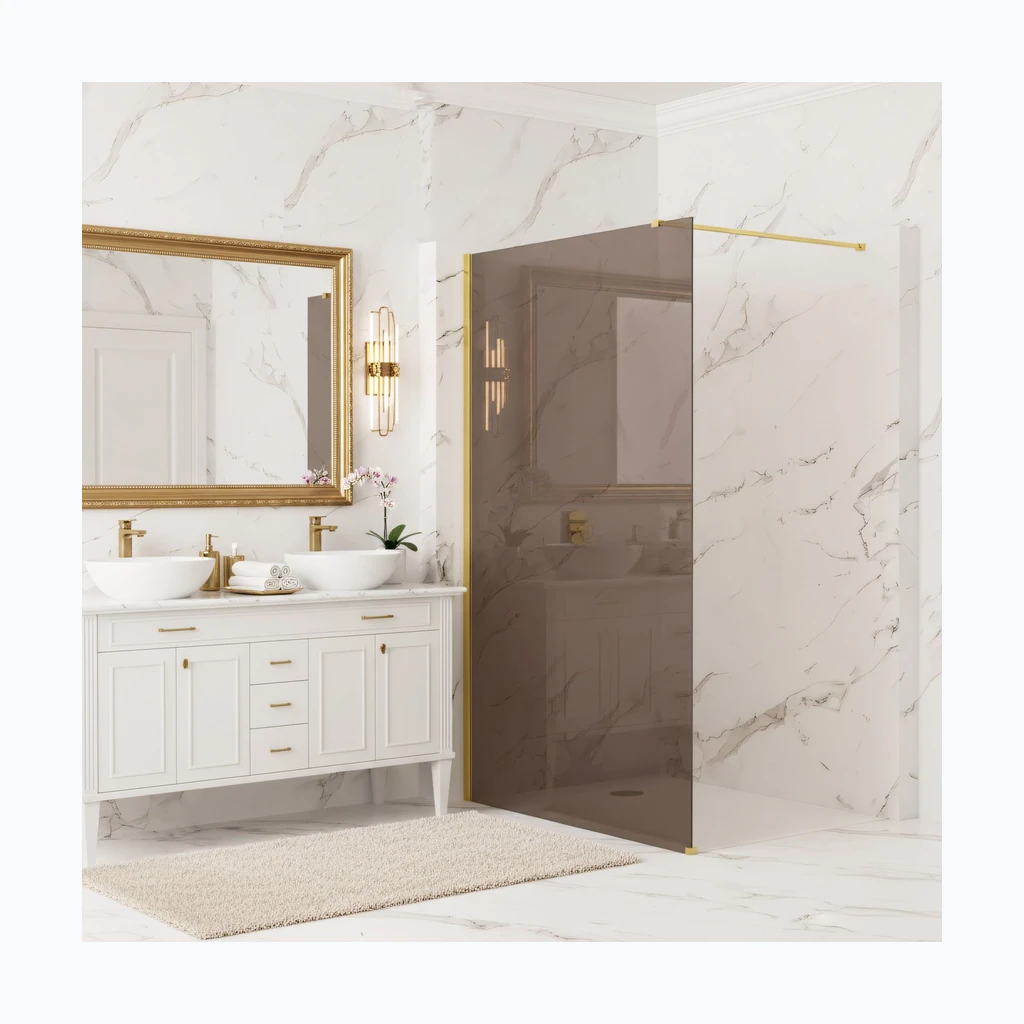 Walk-in dušisein Rea Flexi Brown / Gold 90 (KPL-K99673)