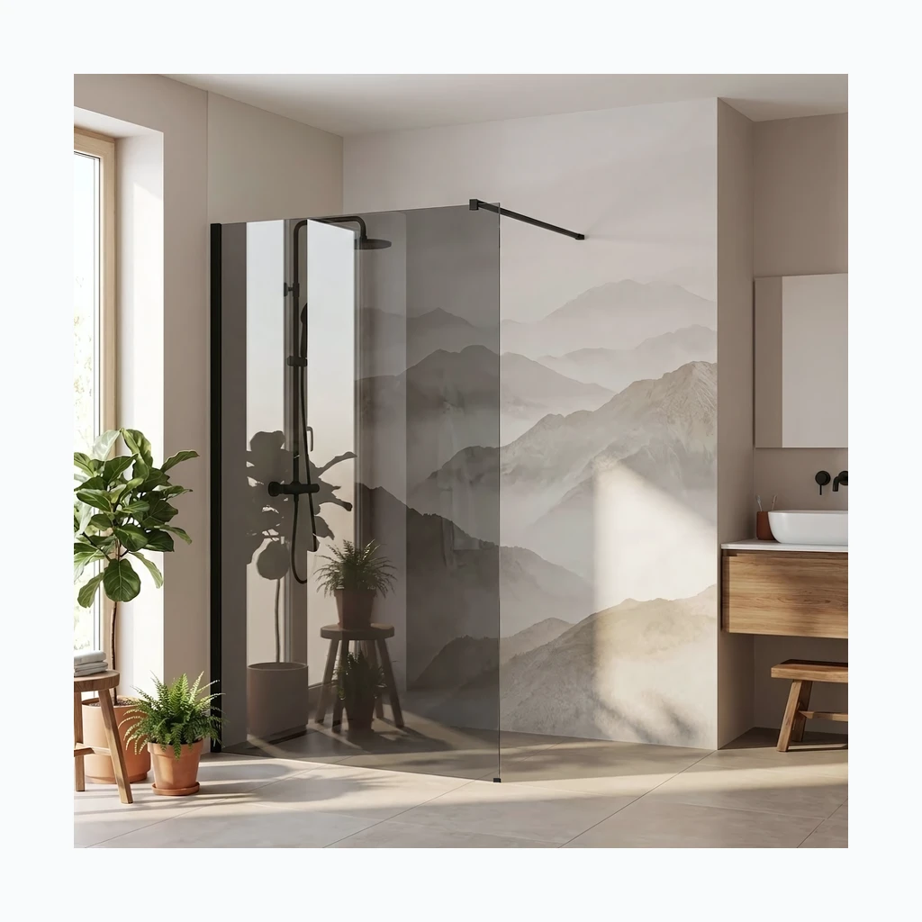 Душевая перегородка Walk-In Rea Flexi Grey / чёрный 90 (KPL-K99185)