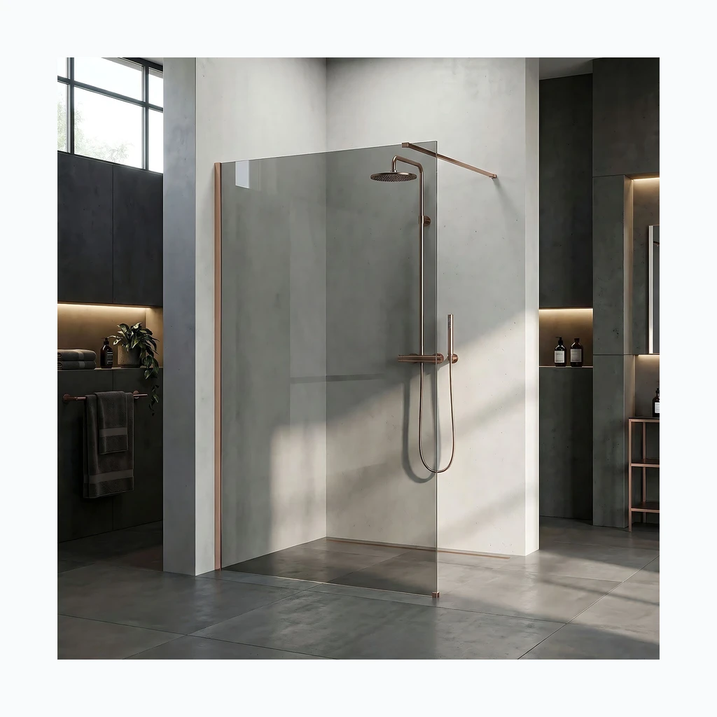 Walk-in dušisein Rea Flexi Grey / Brush Copper 130 (KPL-K99381)