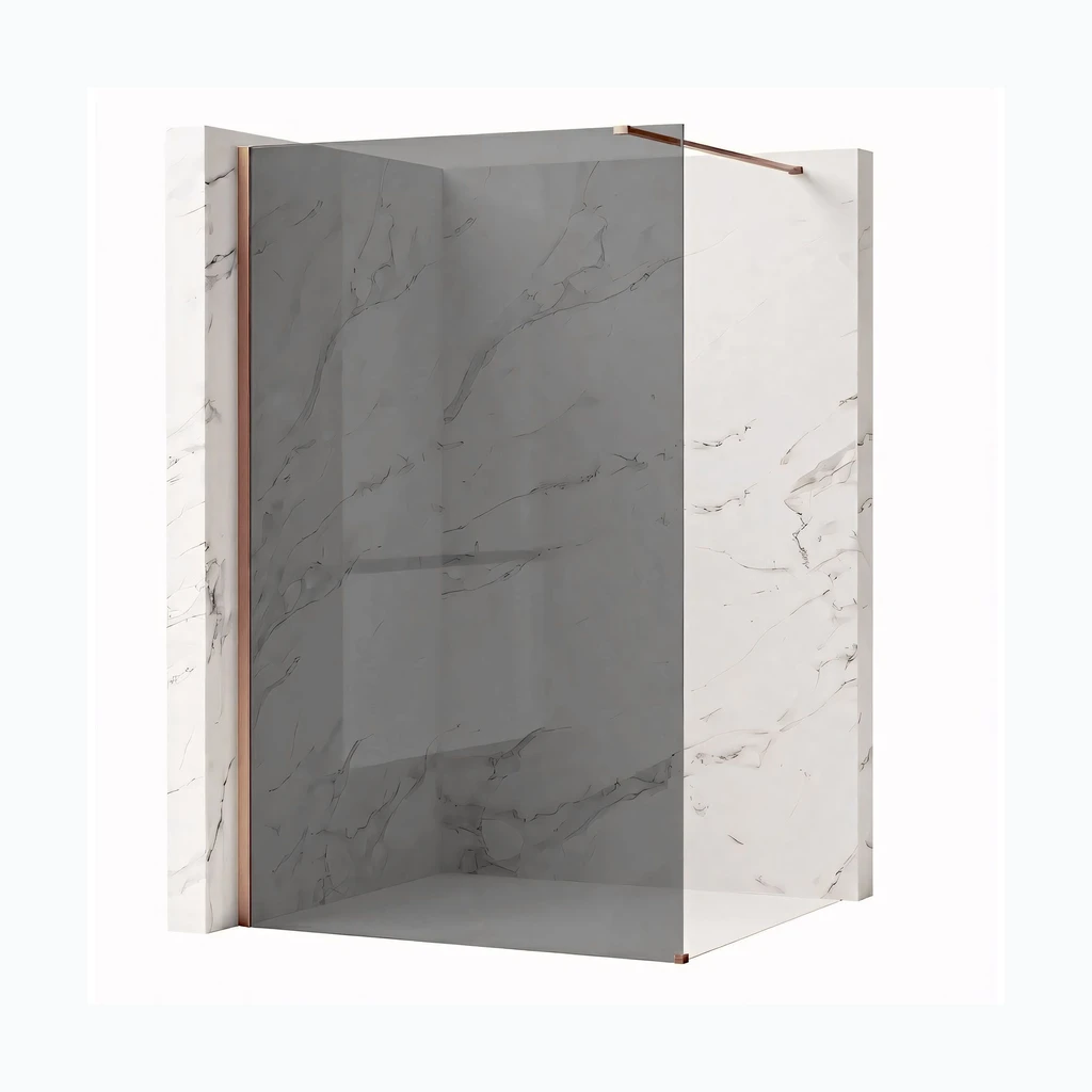 Walk-in dušisein Rea Flexi Grey / Brush Copper 90 (KPL-K99385)