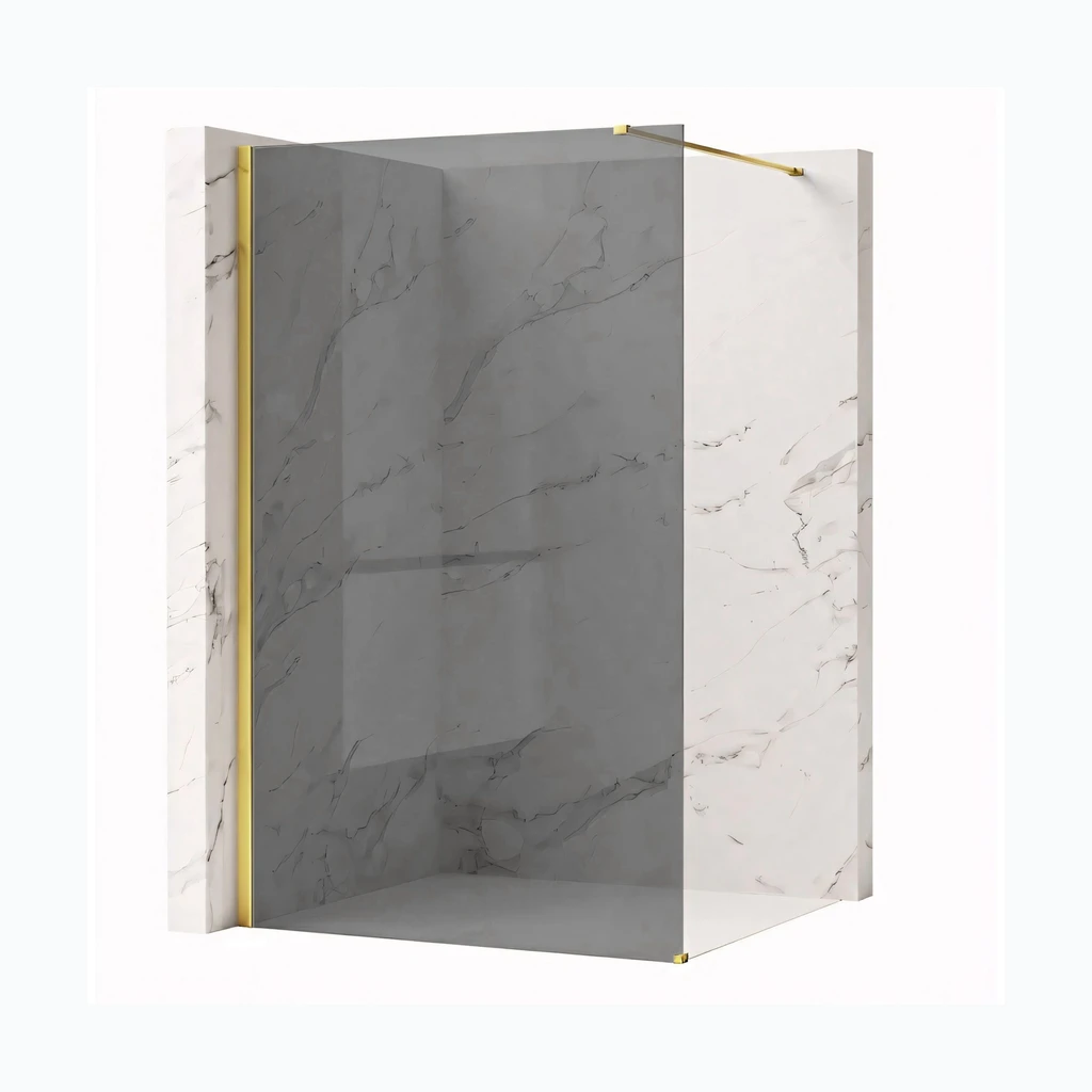 Walk-in dušisein Rea Flexi Grey / Gold 130 (KPL-K99781)