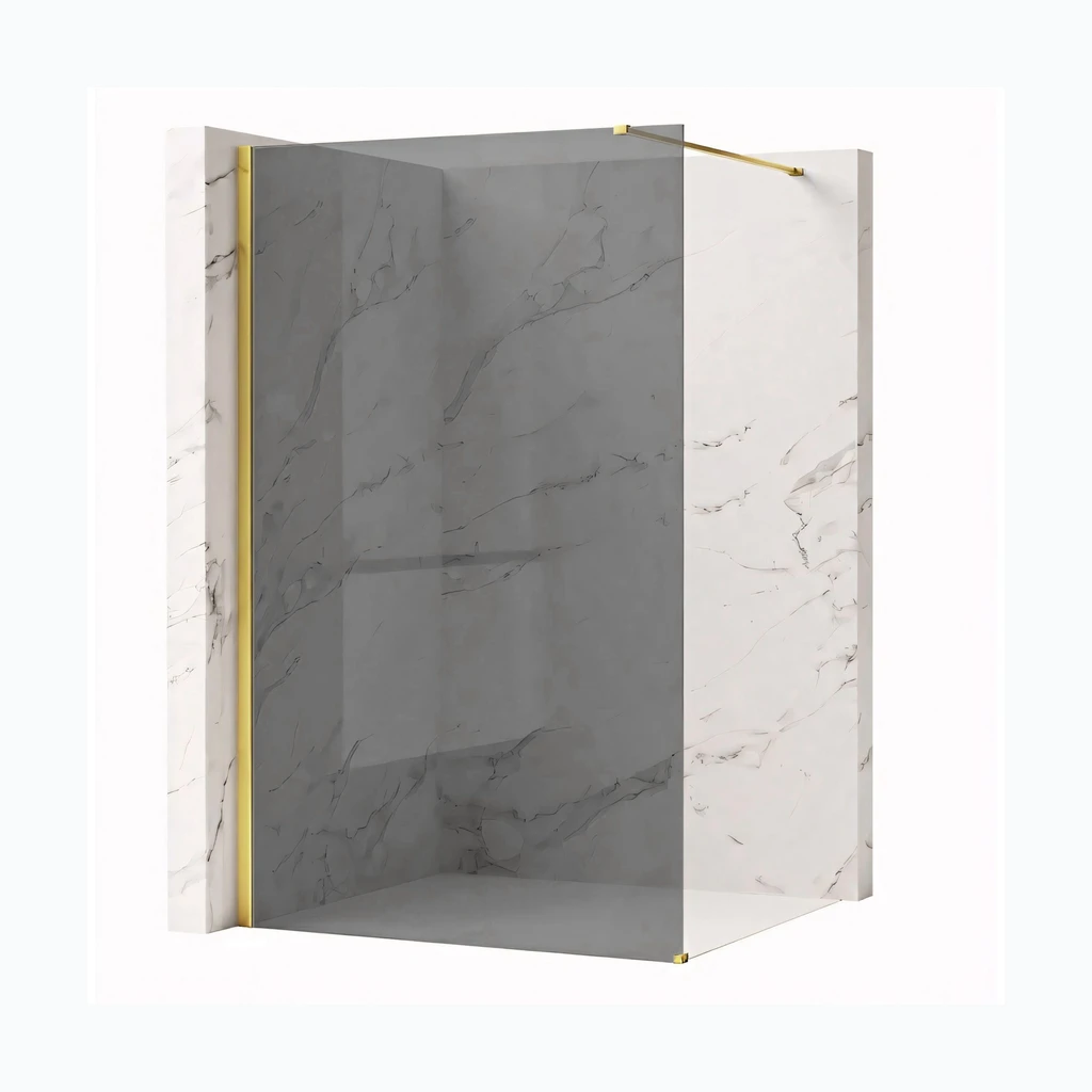 Walk-in dušisein Rea Flexi Grey / Gold 140 (KPL-K99780)