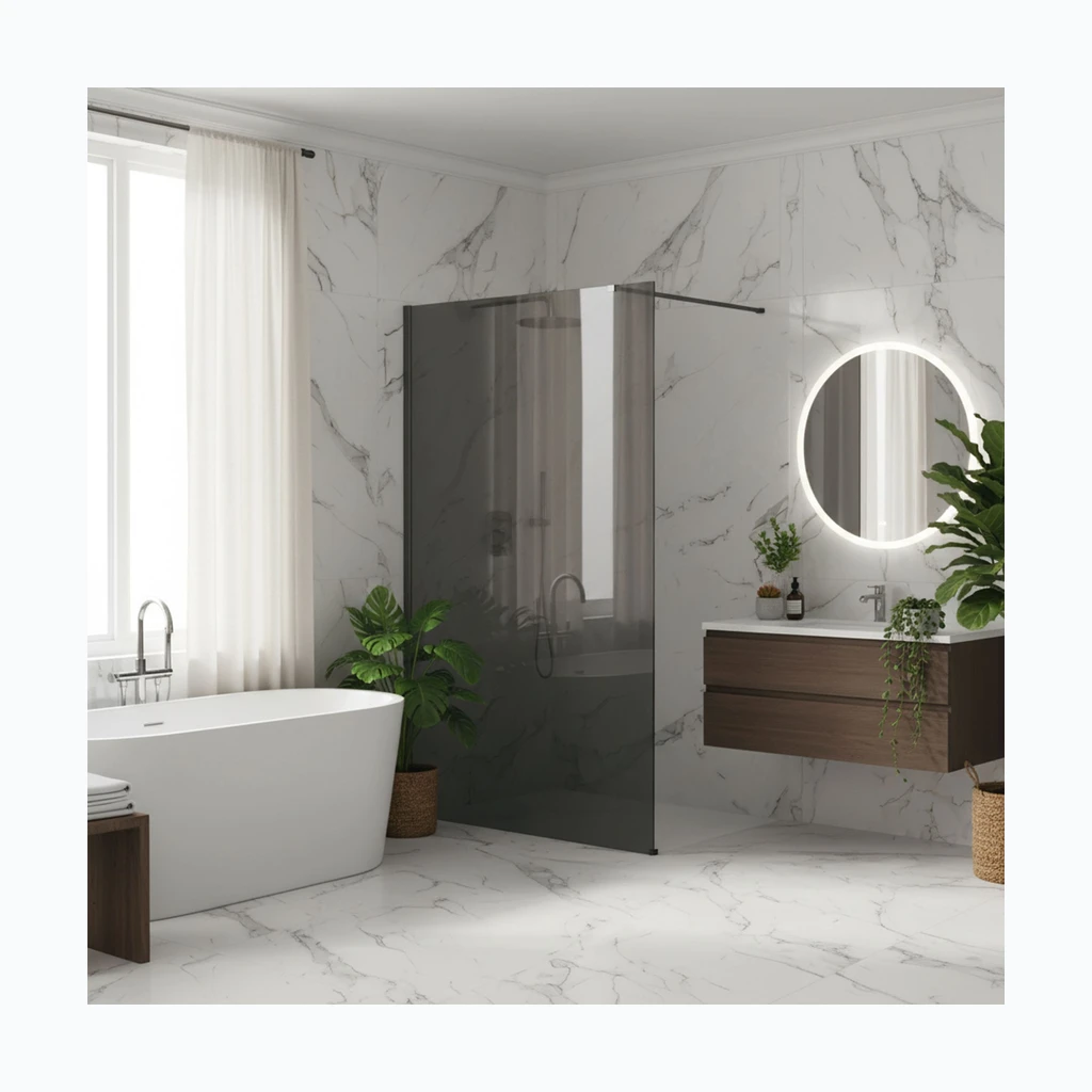 Walk-in dušisein Rea Flexi Grey / Titan 140 (KPL-K99480)