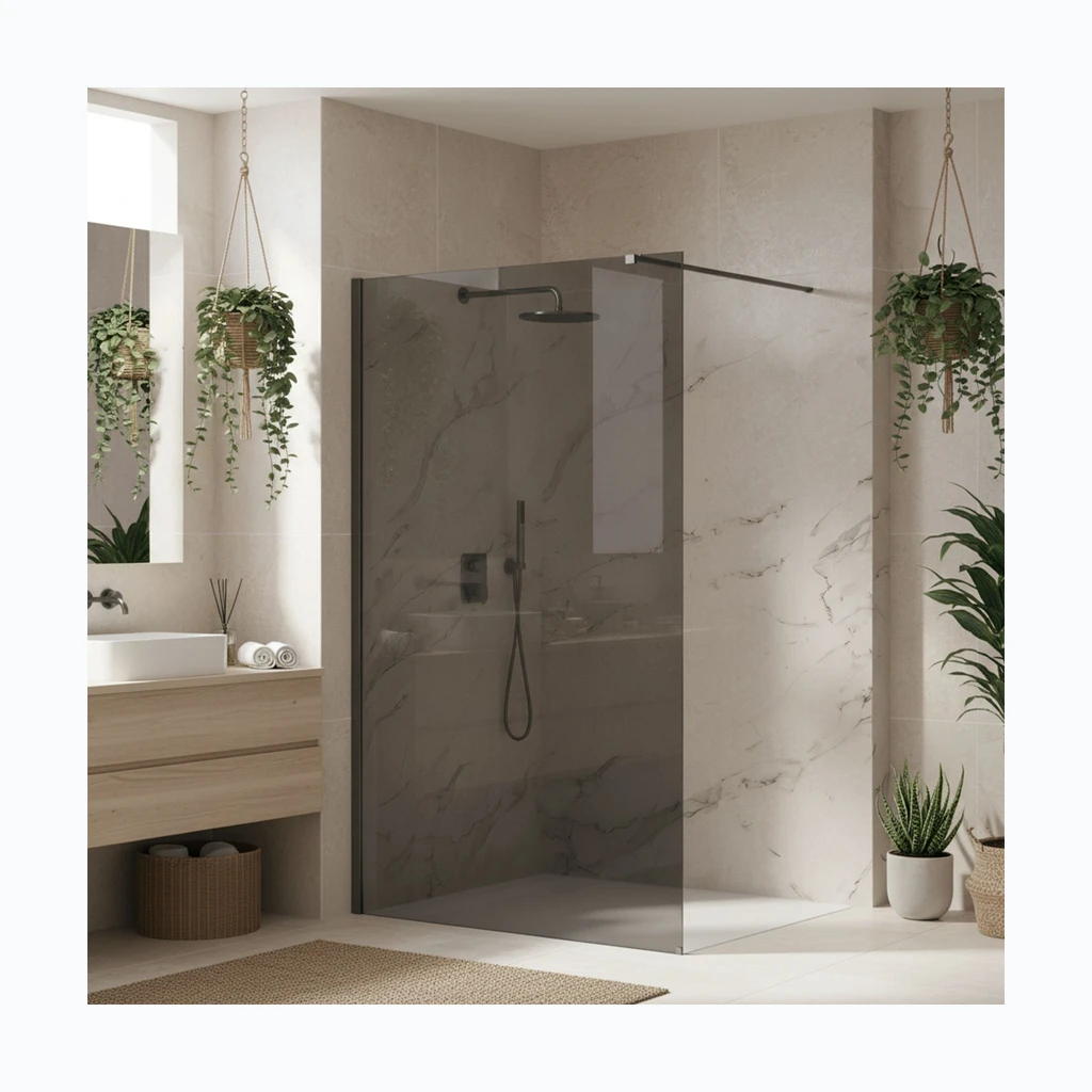 Walk-in dušisein Rea Flexi Grey / Titan 80 (KPL-K99486)