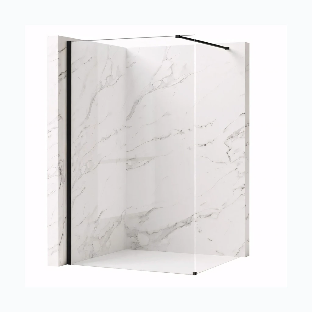 Душевая перегородка Walk-In Rea Flexi Transparent / чёрный 90 (KPL-K99166)