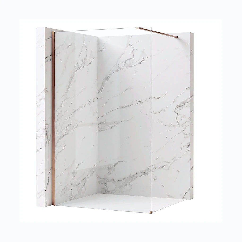 Walk-in dušisein Rea Flexi Transparent / Brush Copper 80 (KPL-K99367)