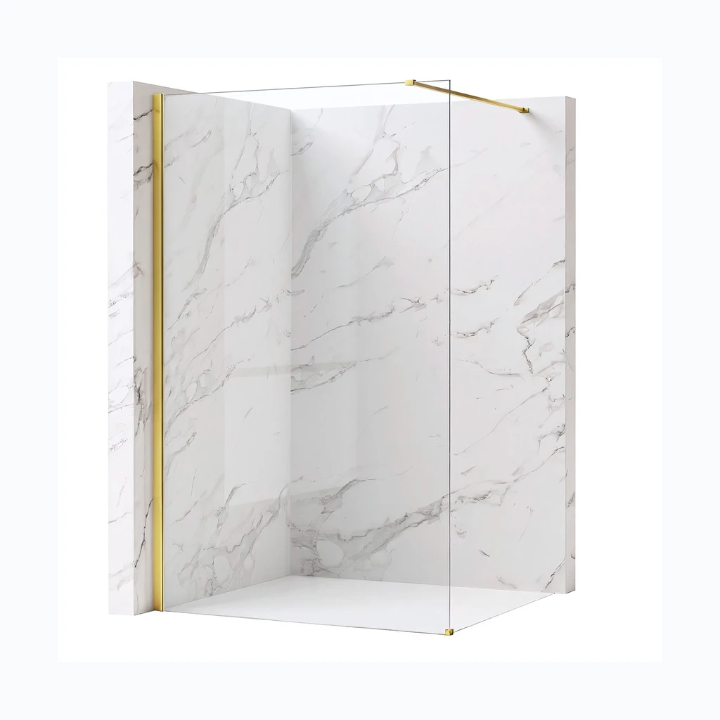 Walk-in dušisein Rea Flexi Transparent / Gold 110 (KPL-K99564)