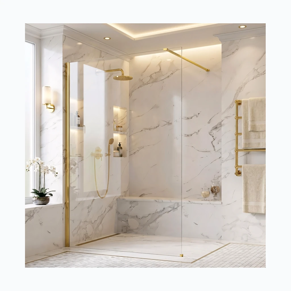 Душевая перегородка Walk-In Rea Flexi Transparent / Gold 130 (KPL-K99578)