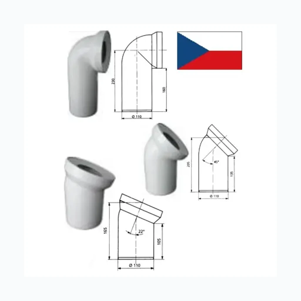 WC põlv 45^DN110 KK45000, 58.102.00, DN110 (6880004)