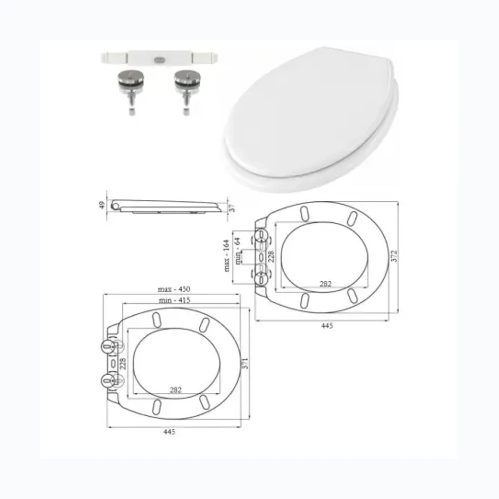 Сиденье WC NERIA SC 031/MWC QR SC, SK1922 (2571019)