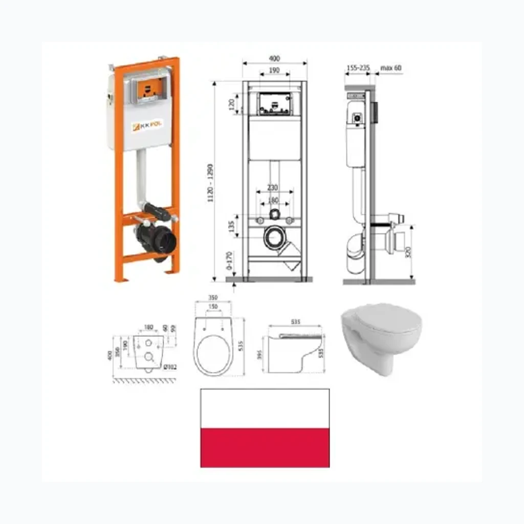 WC seinamoodul 400 Economic, ECONOMIC (8871014)
