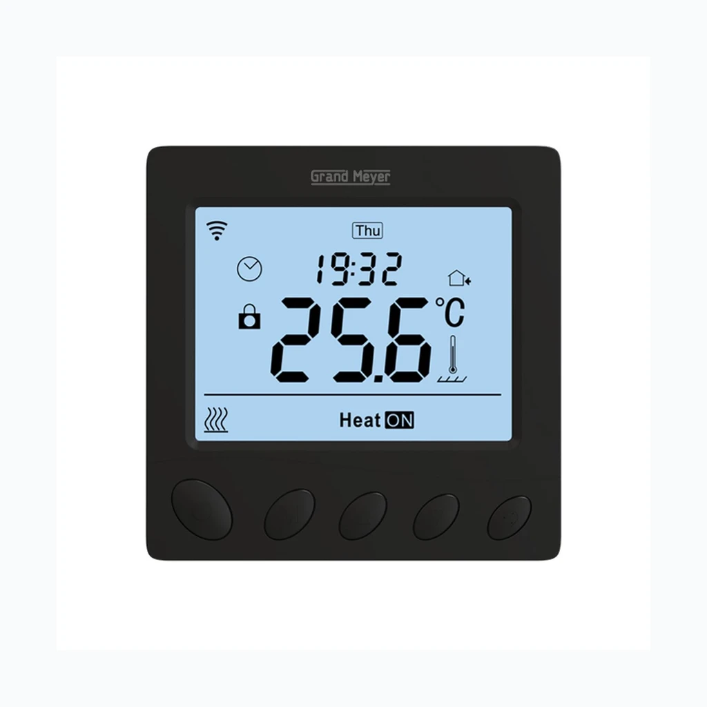 Wi-Fi programmeeritav termostaat W390, 16 A, Must (KTS-2605)